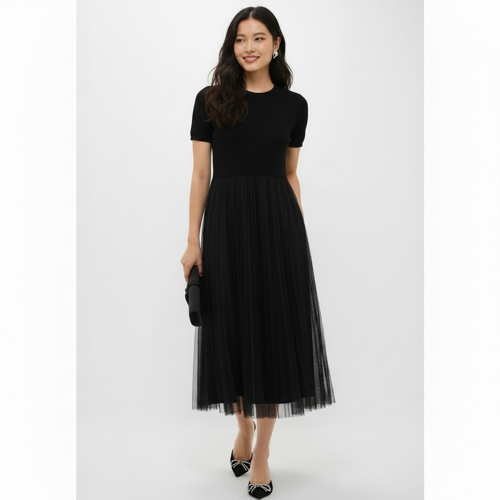 Pomander Place Tuckernuck Knit Welton Midi Dress Size Medium Minimalist Capsule